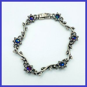 Brighton Iridescent Crystal Flowers Bracelet